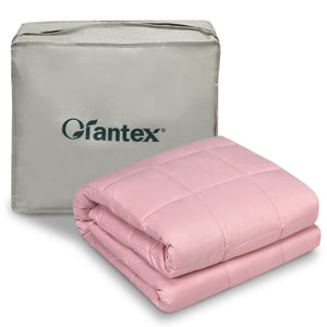 60 x80 Inch 15lbs Premium Cooling Heavy Weighted Blanket-Pink by DirectDeals