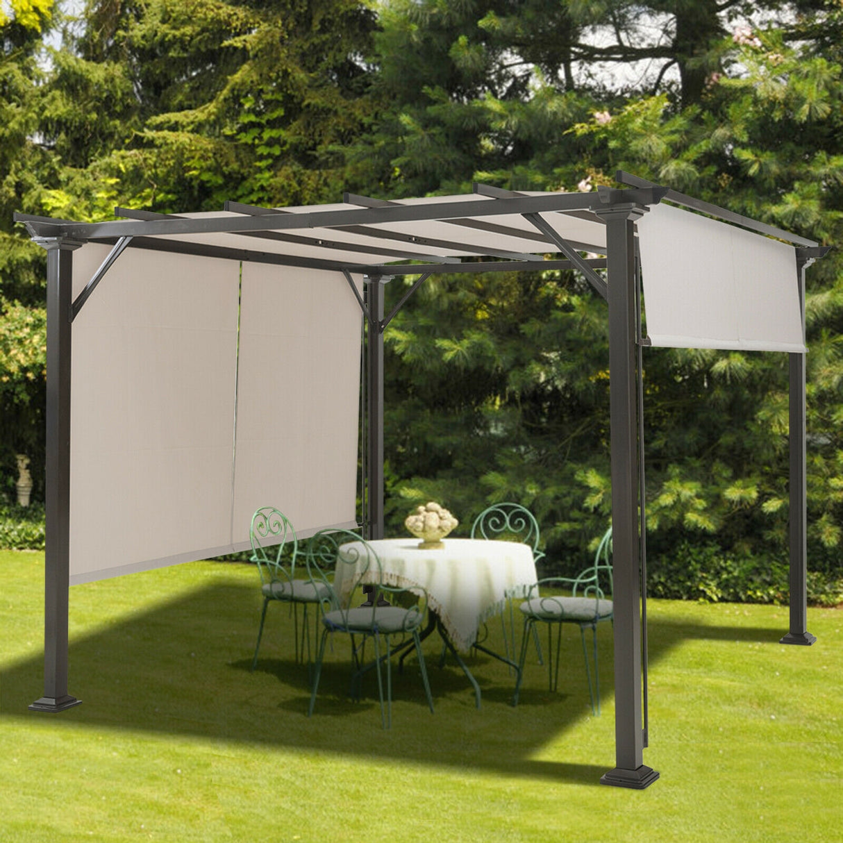 16' x 4' 2Pcs Universal Replacement Canopy for Pergola Structure Sun Awning