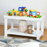 Solid Multifunctional Wood Kids Activity Play Table-Dark Brown