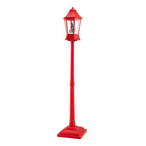 5.3 Feet Musical Christmas Street Lamp with Blowing Snow and LED Lights-Red