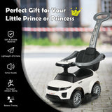 3 in 1 Ride on Push Car Toddler Stroller Sliding Car with Music-Black