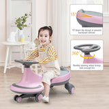 Wiggle Car Ride-on Toy with Flashing Wheels-Blue