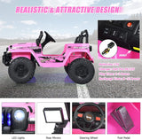12V Kids Ride-on Jeep Car with 2.4 G Remote Control-Black & Green