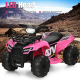 6V Kids ATV Quad Electric Ride On Car with LED Light and MP3-Green