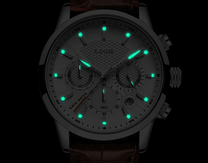 Men's  Waterproof Watch With Chronometers Day View Sport Analog Watches Excellent Look Perfect Gift For Him