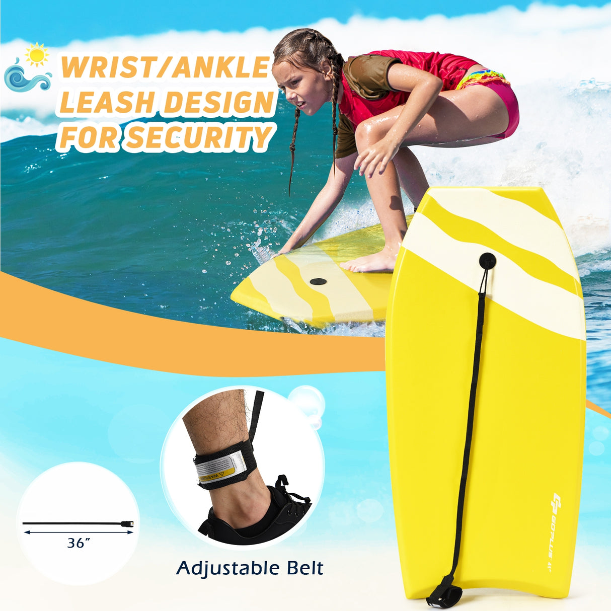 Lightweight Super Surfing Bodyboard with EPS Core Boarding-M