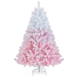5/6/7/8 FT Artificial Christmas Tree with Warm White LED Lights and 8 Modes for Holiday-5 Feet