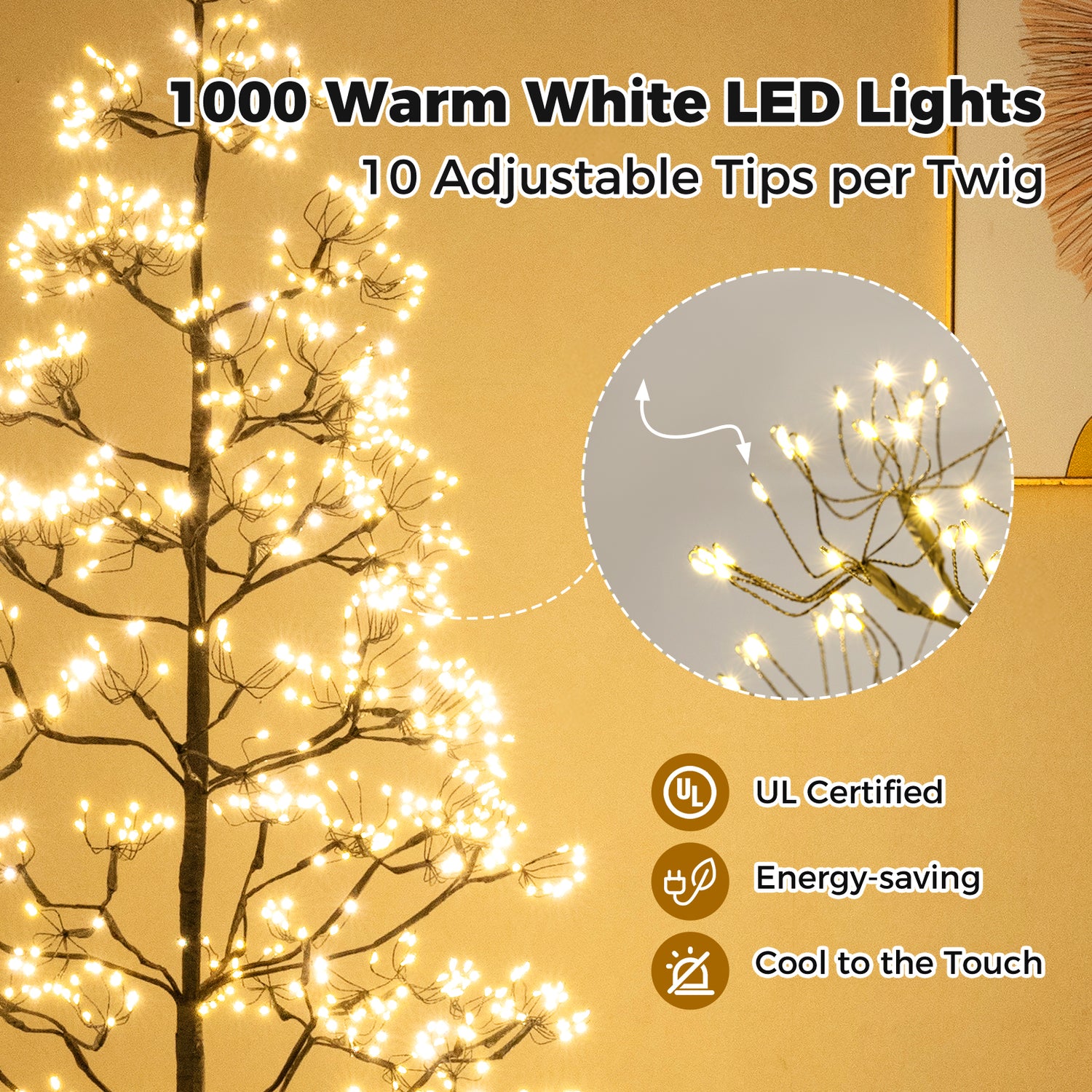 5/6/7 FT Lighted Alpine Tree with Warm White Light LED Lights Pre-lit Artificial Cedar Tree with Weighted Base-5ft