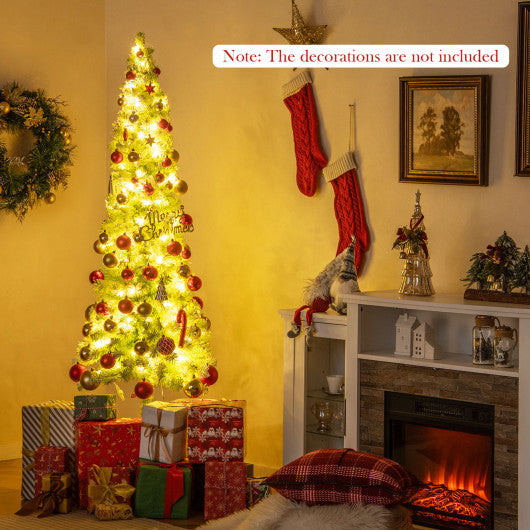5/6/7 FT Whimsical Christmas Tree with Bendable Top and 216/290/366 Branch-6 FT