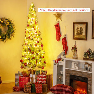 5/6/7 FT Whimsical Christmas Tree with Bendable Top and 216/290/366 Branch-7 FT