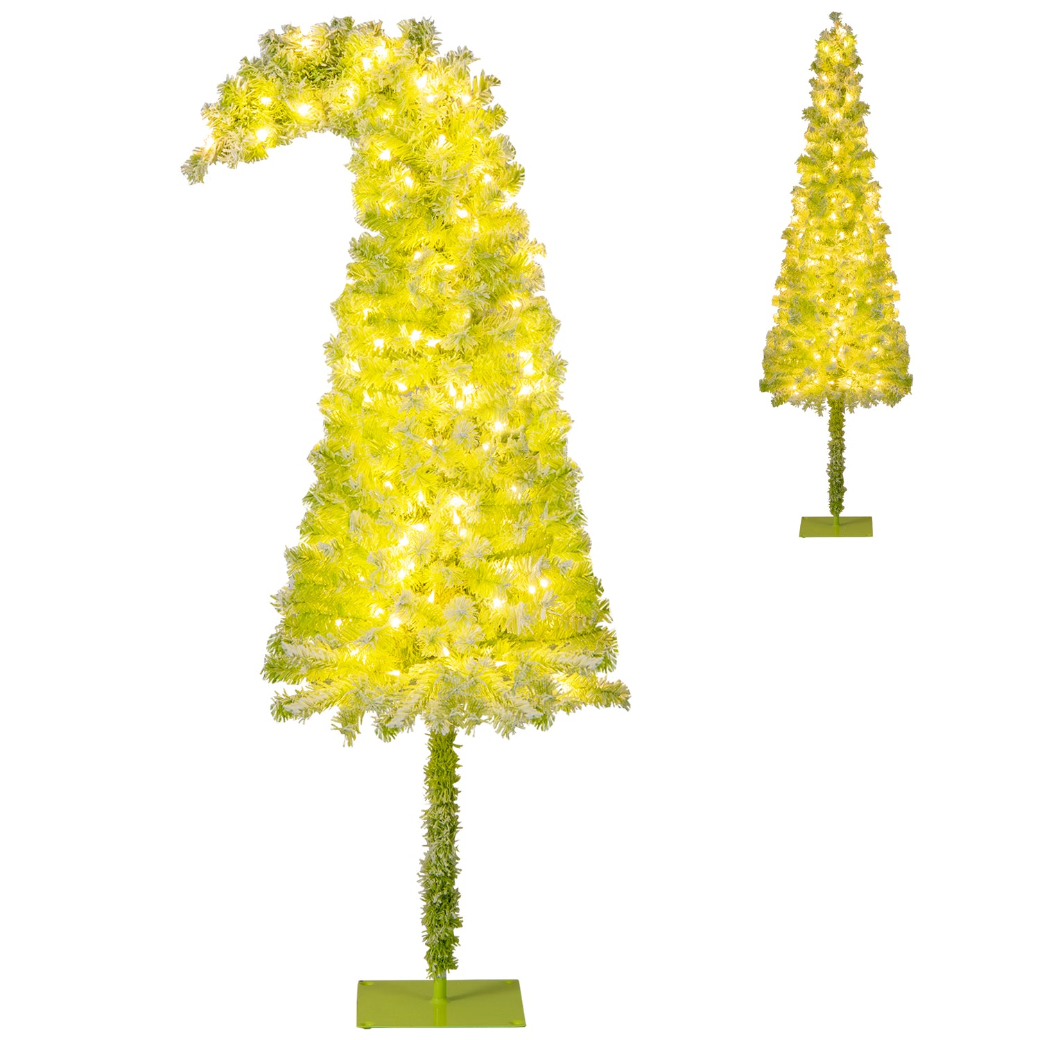5/6/7 FT Whimsical Christmas Tree with Bendable Top and 216/290/366 Branch-6 FT