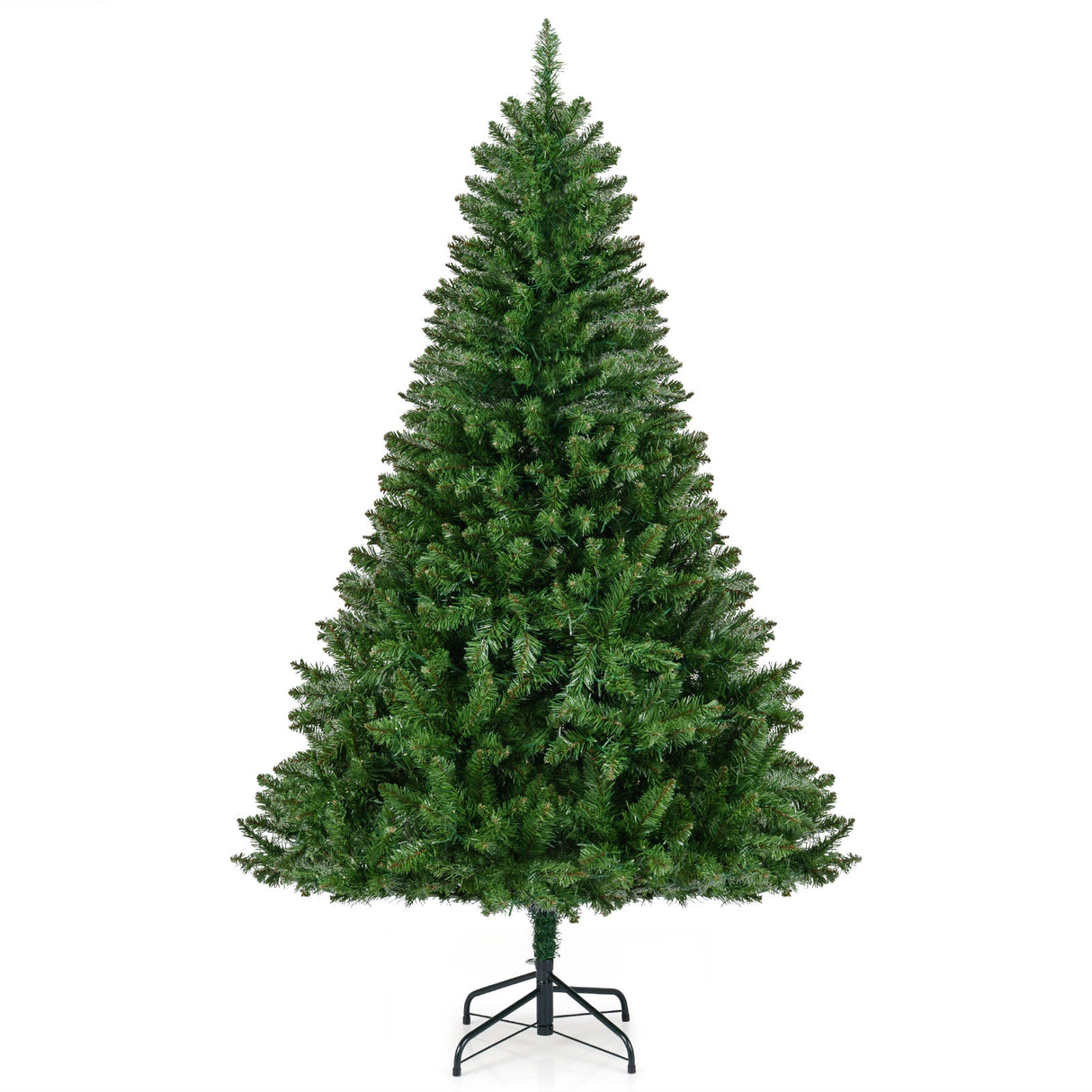 5/6/7 Feet Artificial Christmas Tree Hinged Xmas Tree with 7 Lighting Modes-6 Feet