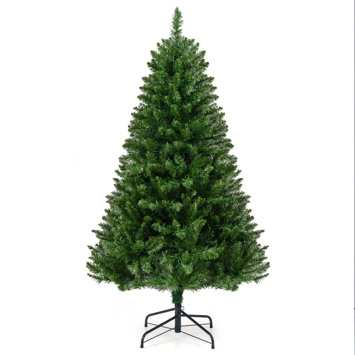 5/6/7 Feet Artificial Christmas Tree Hinged Xmas Tree with 7 Lighting Modes-5 Feet