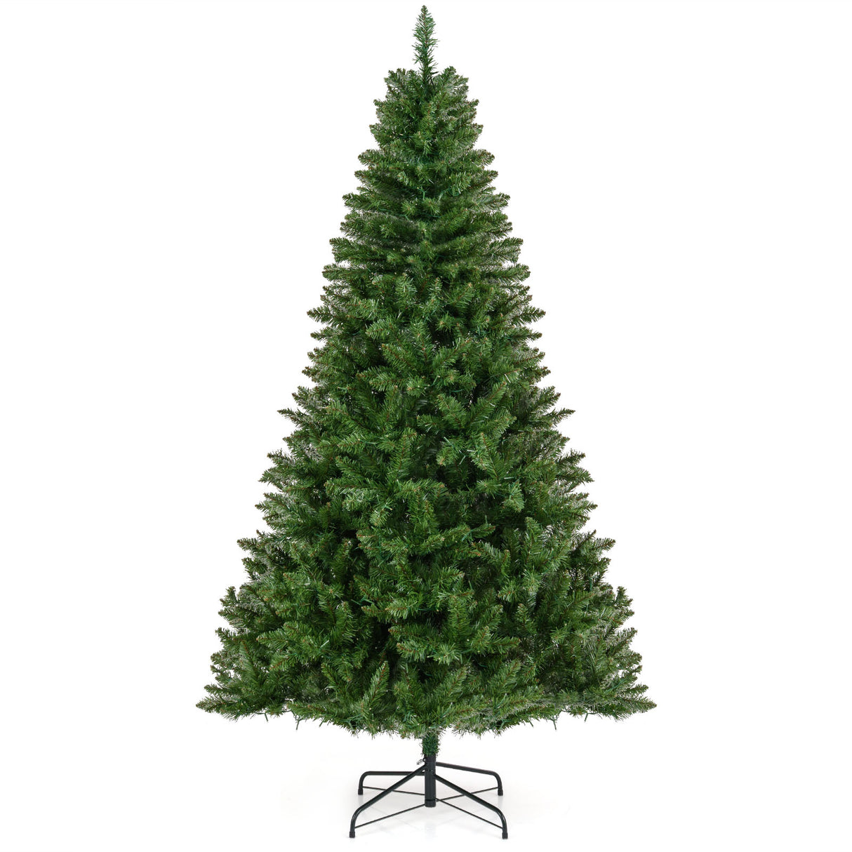 5/6/7 Feet Artificial Christmas Tree Hinged Xmas Tree with 7 Lighting Modes-7 Feet