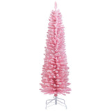 5 Feet Artificial Christmas Tree with 328 Branch Tips and Folding Metal Stand for Home