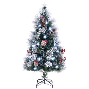 5 FT Flocked Christmas Tree with 8 Lighting Modes