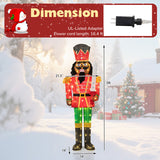 5 FT Lighted Christmas Nutcracker with Glitter Sword
