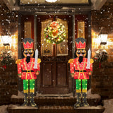 5 FT Lighted Christmas Nutcracker with Glitter Sword