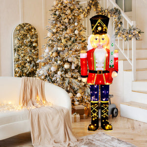 5 FT Lighted Nutcracker Soldier Outdoor Christmas Decoration with Glitter Sword
