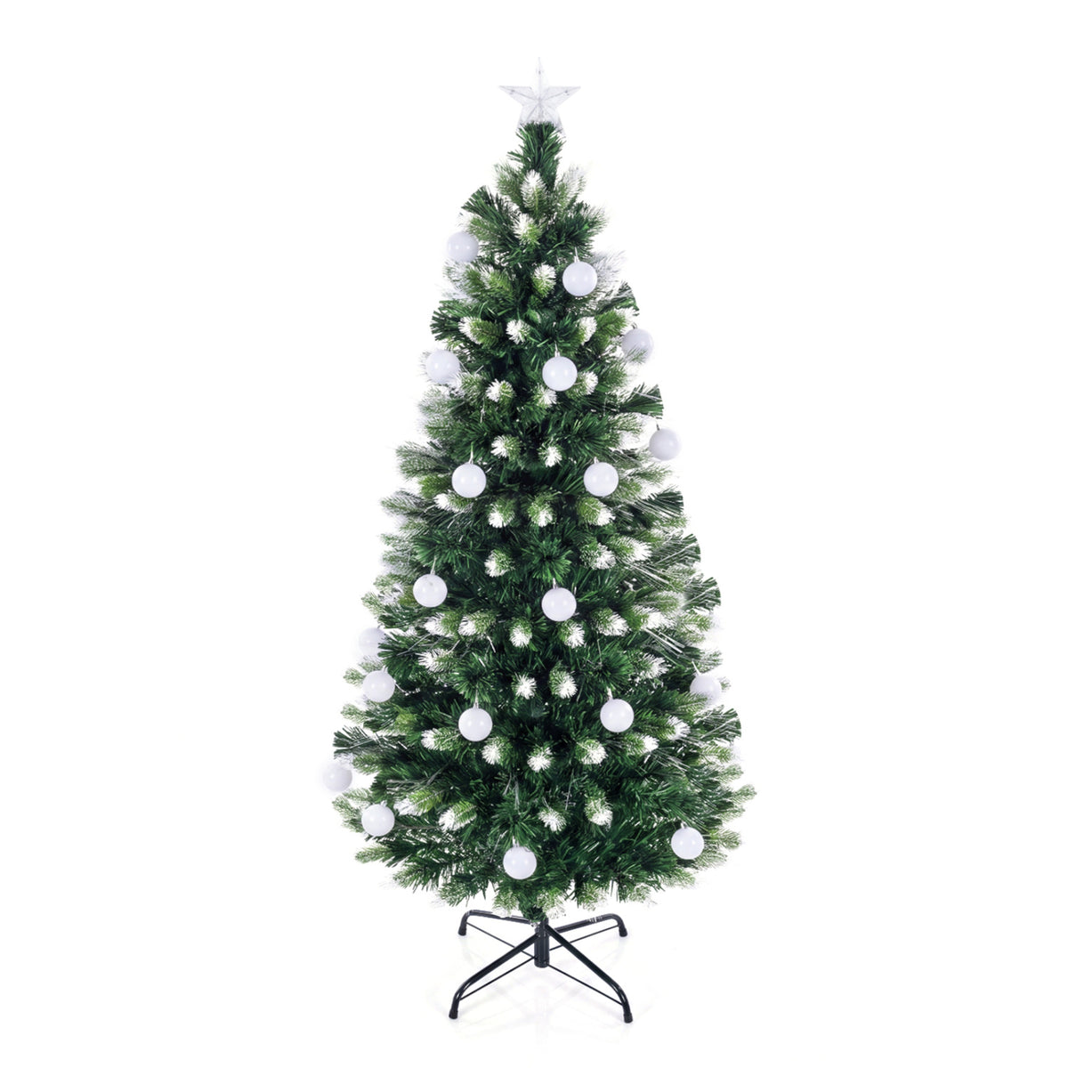 5 FT Pre-Lit Artificial Christmas Tree with Dazzling Optical Fibers
