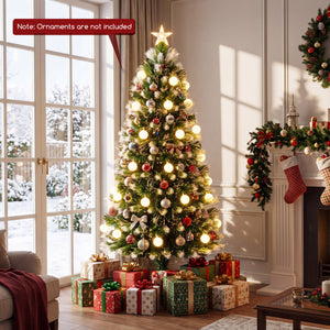 5 FT Pre-Lit Artificial Christmas Tree with Dazzling Optical Fibers