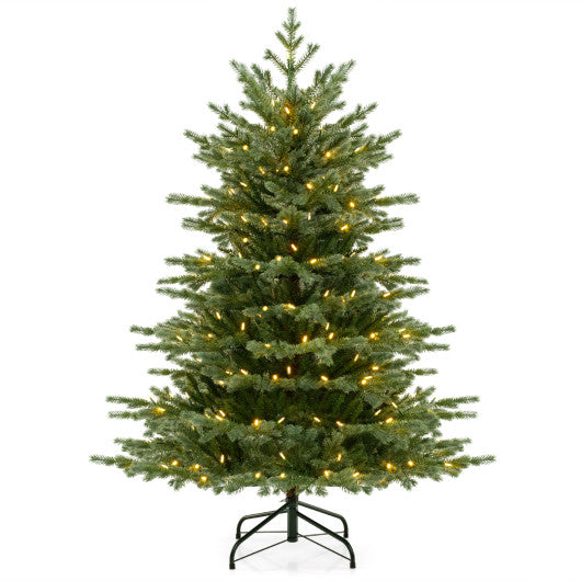 5/6/7 Feet Artificial Christmas Tree with 1426/2116/3156 Lush PVC and 200/300/400 Warm White LED Lights-5 fit