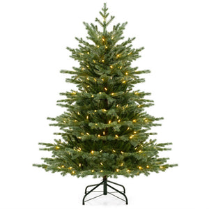 5/6/7 Feet Artificial Christmas Tree with 1426/2116/3156 Lush PVC and 200/300/400 Warm White LED Lights-5 fit
