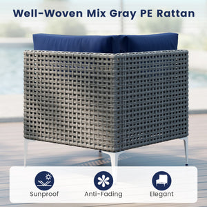 Outdoor Rocking Chair Set of 2 with Mesh Backrest and Seat for Yard-Black