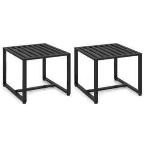 5 Pieces Living Room Set with 2 Accent Chairs and 2 Coffee Tables-Brown