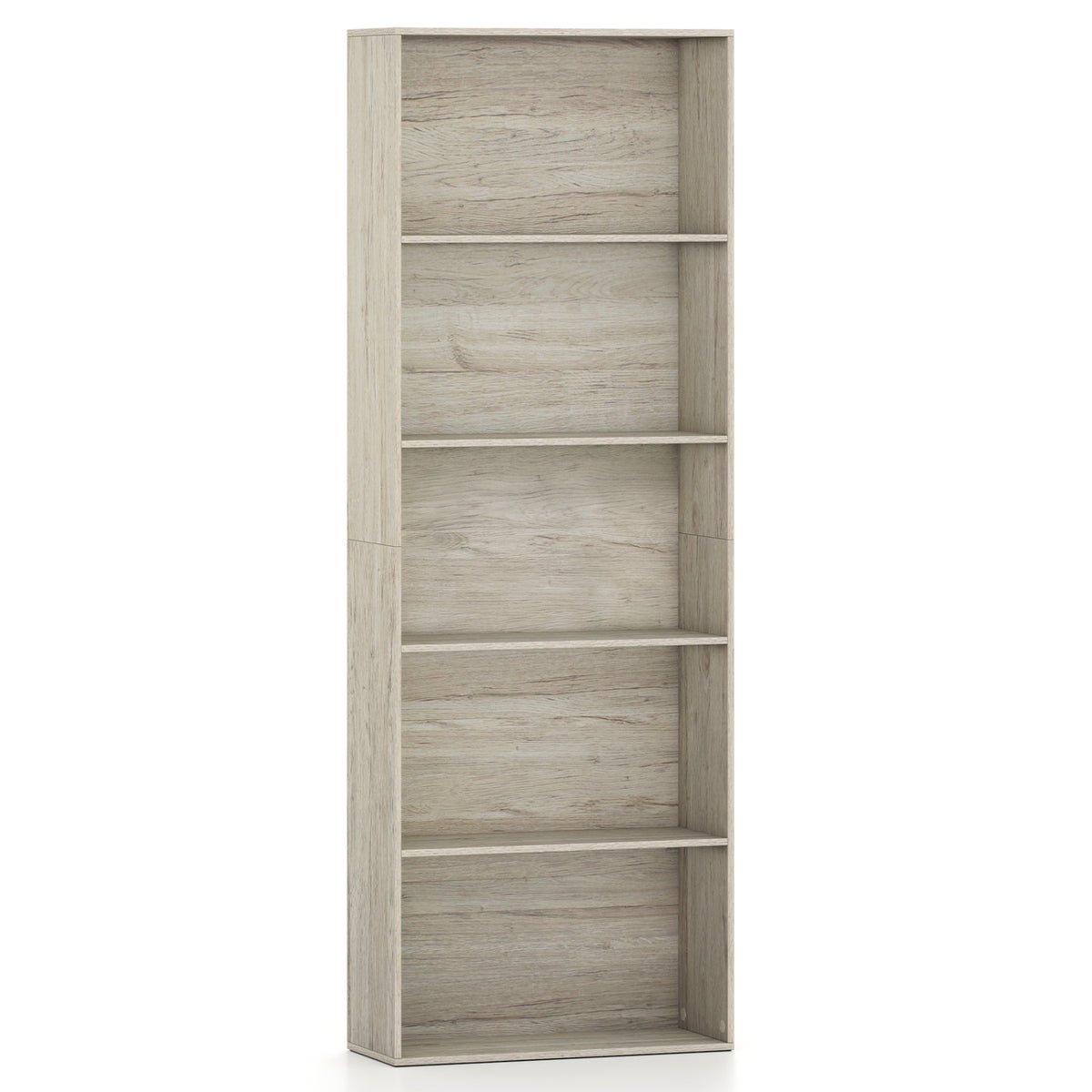 5-Tier Bookshelf Freestanding Display Shelf for Home Office-Gray