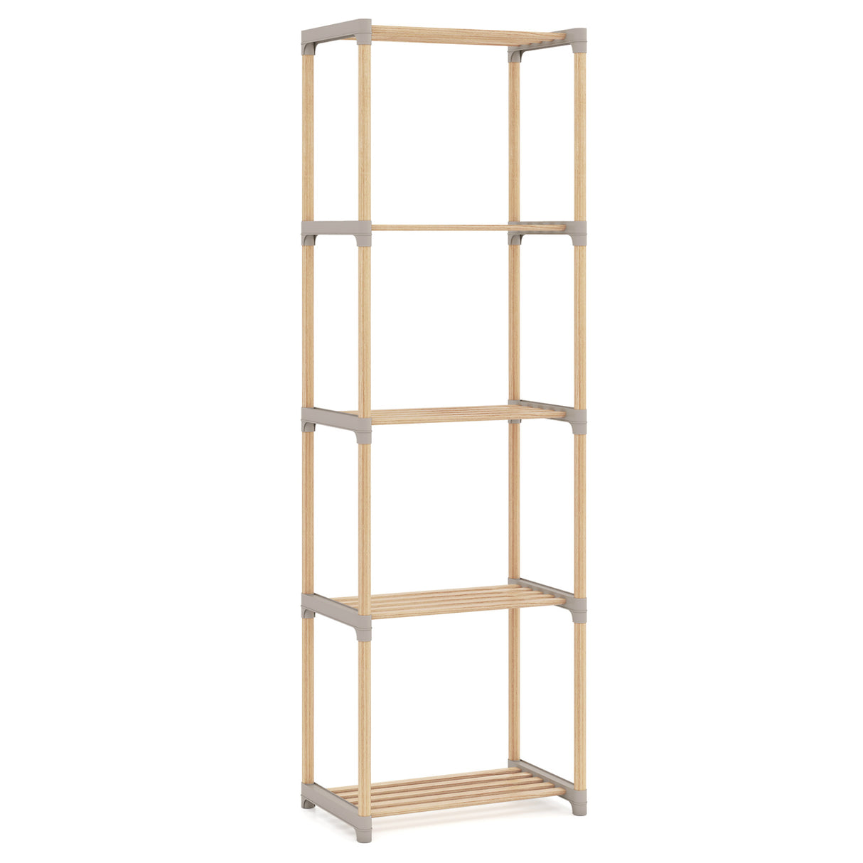5-Tier Bookshelf with Open Shelves for Home Office and Bathroom-5-Tier