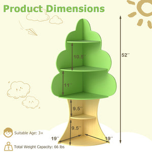 5-Tier Children Book Display Rack with Anti-toppling System-Green
