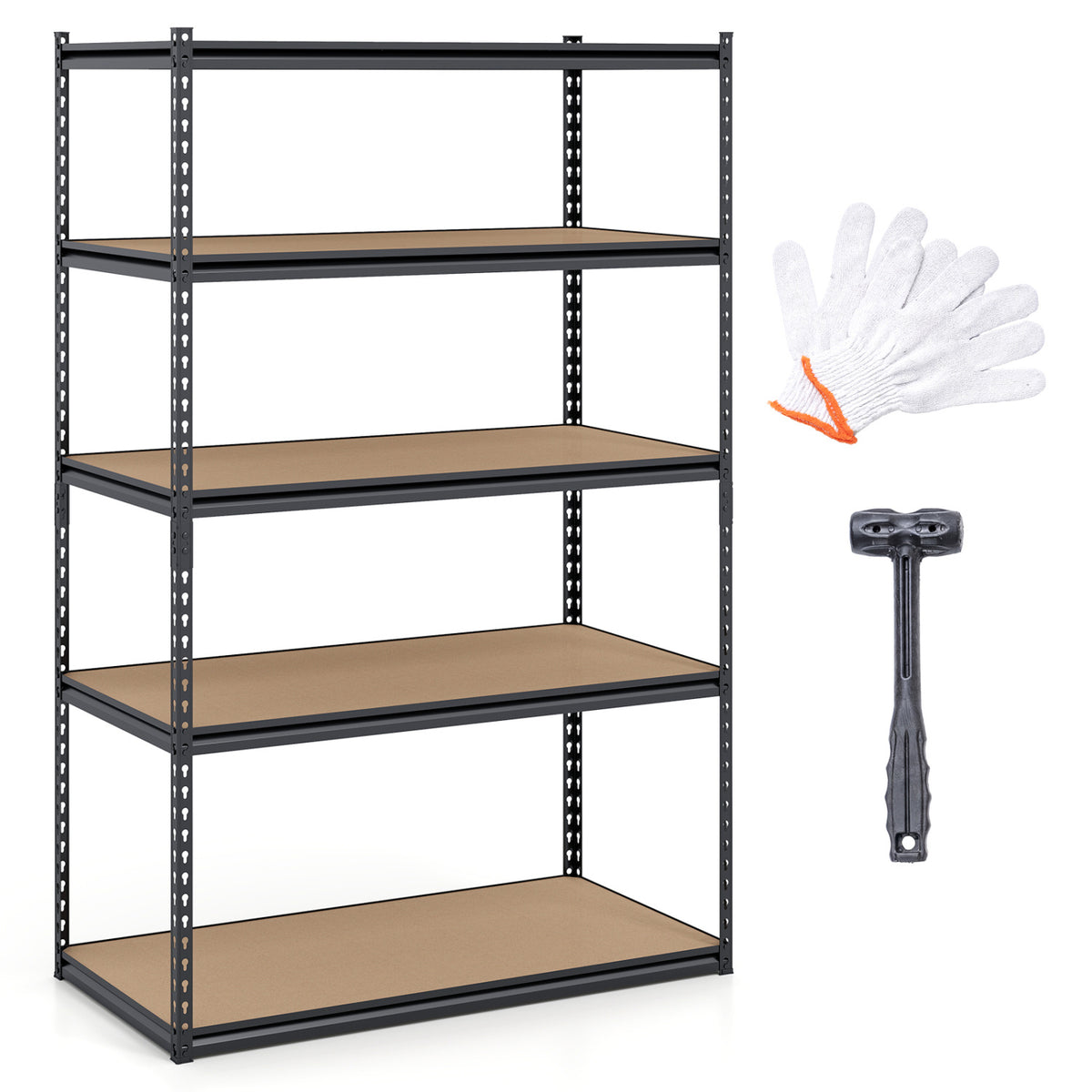 5-Tier Garage Shelving Unit 2200 LBS Heavy Duty Adjustable Utility Rack-1 Piece