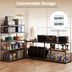 5-Tier Garage Shelving Unit 2200 LBS Heavy Duty Adjustable Utility Rack-1 Piece
