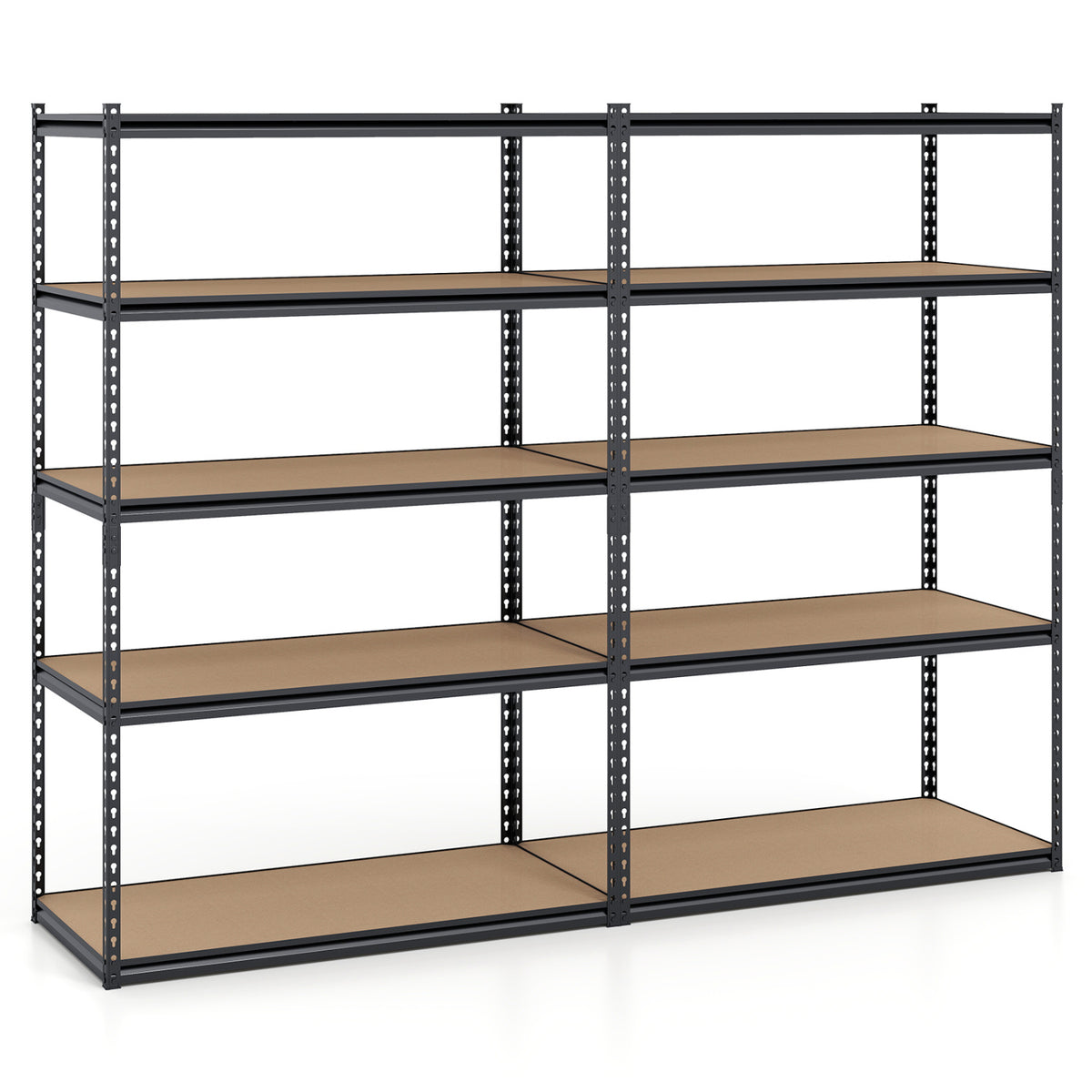 5-Tier Garage Shelving Unit 2200 LBS Heavy Duty Adjustable Utility Rack-Set of 2
