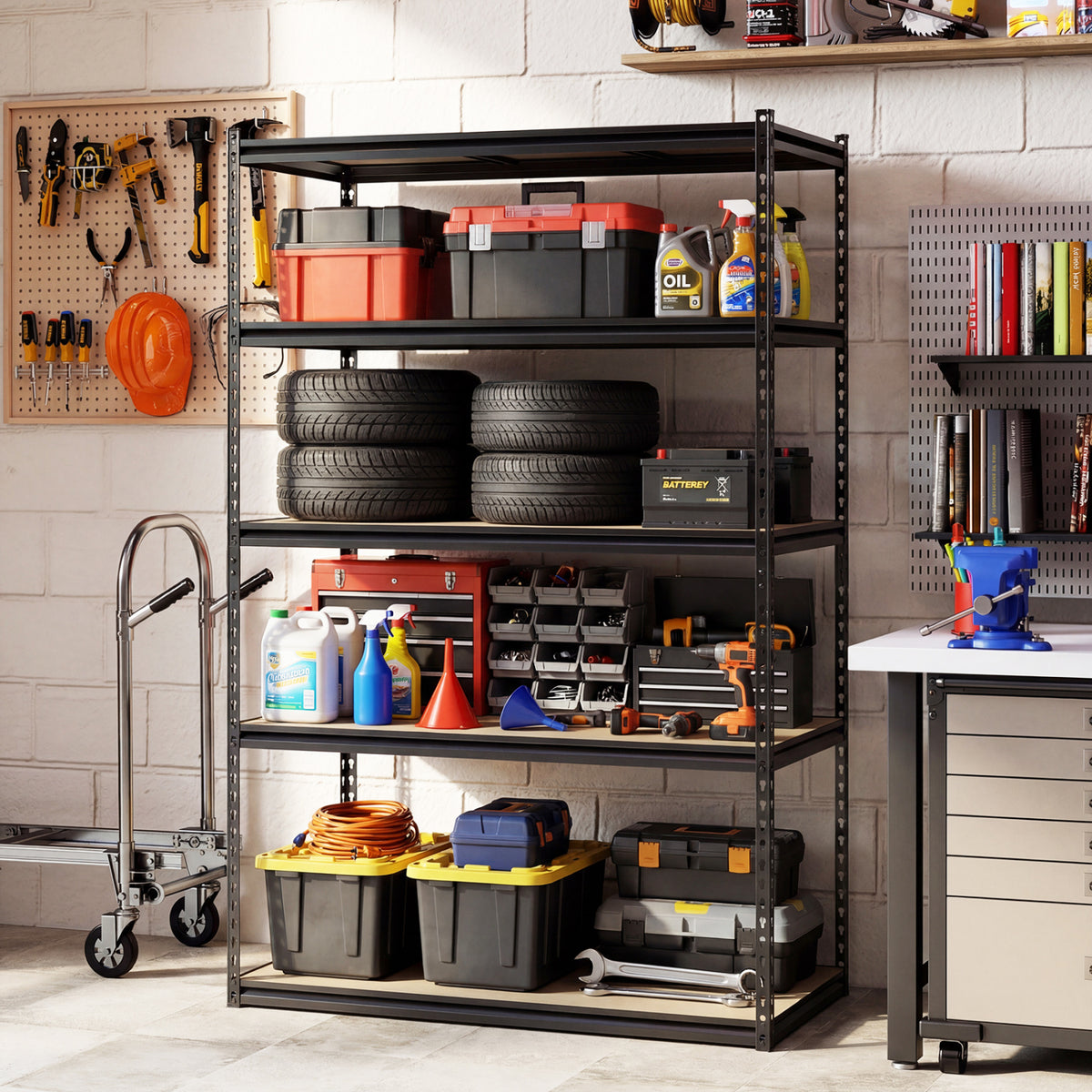 5-Tier Garage Shelving Unit 2200 LBS Heavy Duty Adjustable Utility Rack-Set of 3