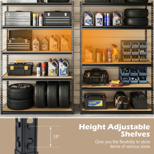 5-Tier Garage Shelving Unit 2200 LBS Heavy Duty Adjustable Utility Rack-Set of 3