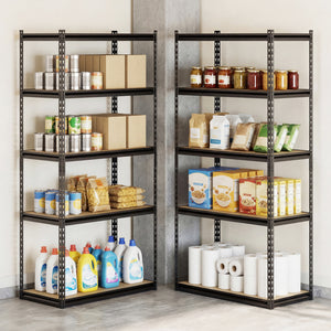 5-Tier Garage Shelving Unit 2200 LBS Metal Storage Shelves Adjustable Utility Rack-Set of 2
