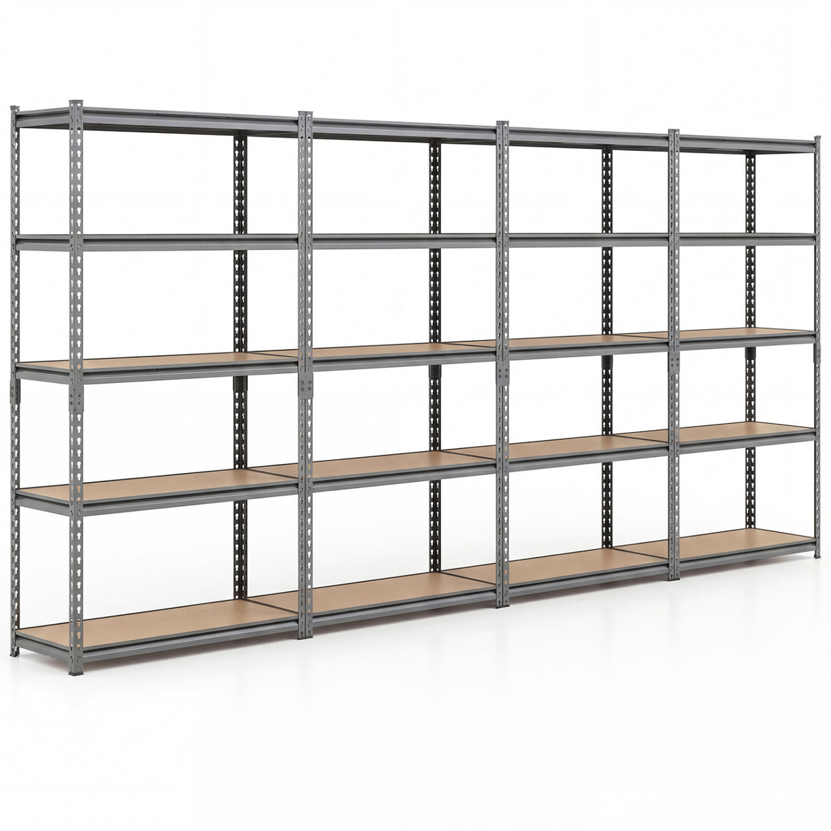 5-Tier Garage Shelving Unit 2200 LBS Metal Storage Shelves Adjustable Utility Rack for Warehouse-Set of 4