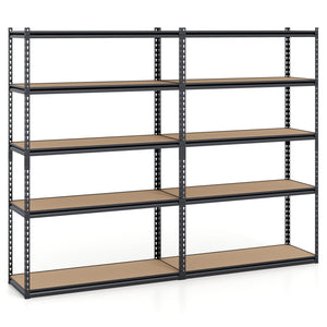 5-Tier Garage Shelving Unit for Warehouse and Basement-Set of 2