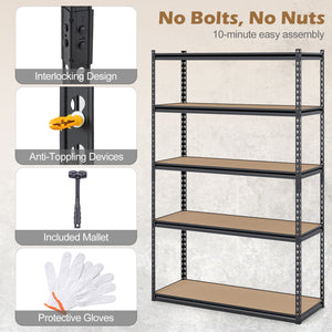 5-Tier Garage Shelving Unit for Warehouse and Basement-1 piece