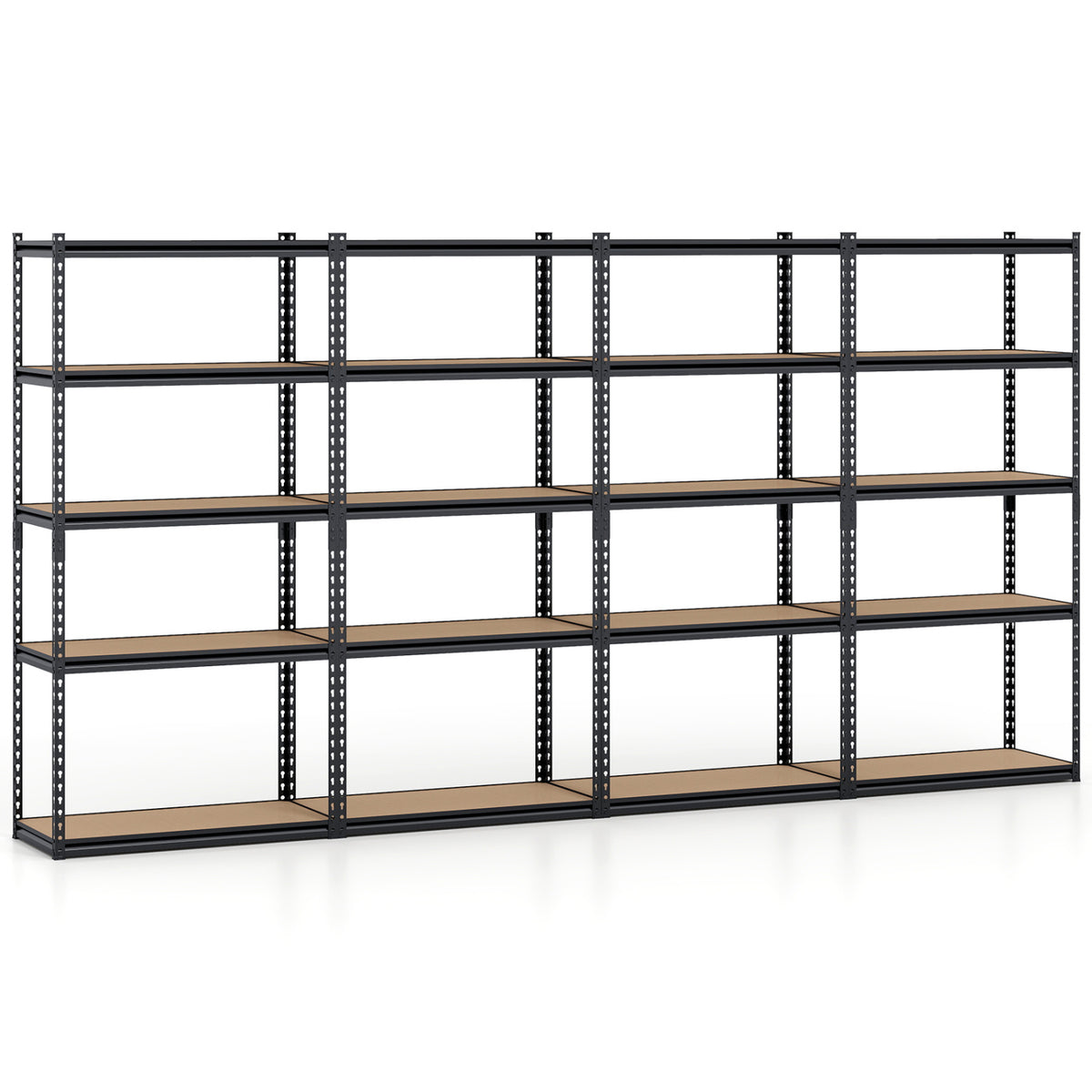 5-Tier Garage Shelving Unit 2200 LBS Metal Storage Shelves Adjustable Utility Rack-Set of 4