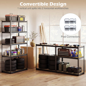 5-Tier Garage Shelving Unit 2200 LBS Metal Storage Shelves Adjustable Utility Rack-Set of 2