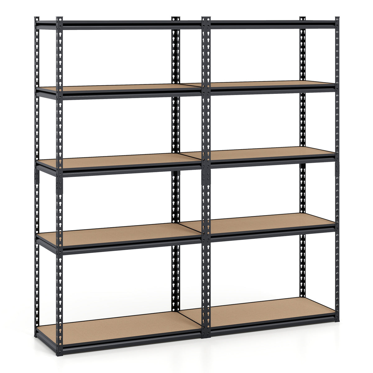 5-Tier Garage Shelving Unit 2200 LBS Metal Storage Shelves Adjustable Utility Rack-Set of 2