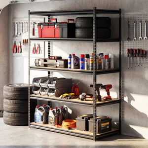 5-Tier Garage Shelving Unit for Warehouse and Basement-Set of 4