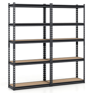 5-Tier Garage Shelving Unit 2200 LBS Heavy Duty Metal Storage Shelves-Set of 2