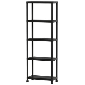 5-Tier Heavy-Duty Plastic Storage Shelves Freestanding Garage Shelving Unit