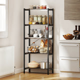 Multipurpose Open Bookcase Industrial Rack Wide Standing Storage Shelf-Brown