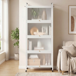 5-Tier Kitchen Baker's Rack with Flip-up PC Doors-White