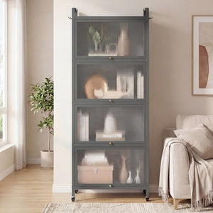 5-Tier Kitchen Baker's Rack with Flip-up PC Doors-Gray